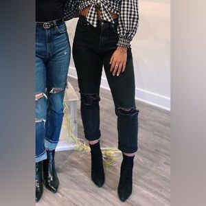 Abercrombie and Fitch Curve Love 90s Ultra High Rise Straight Jeans